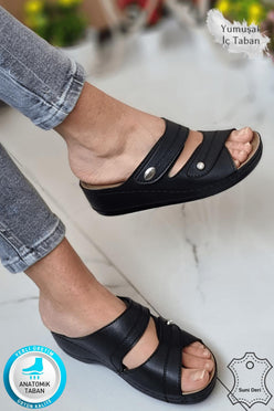 Depi Kadın Ortopedik Yumuşak Taban Günlük Terlik Şık Taşlı Misafir Genç Anne Dışarı &amp; Ev Terliği