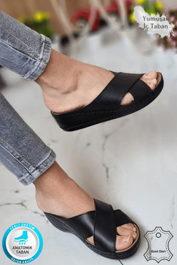Desy Kadın Ortopedik Taban Şık Konfor Modeli Günlük Terlik Genç Anne Ev Dışarı Terliği