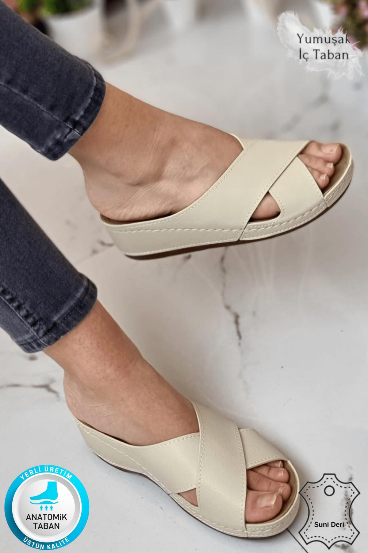 Desy Kadın Ortopedik Taban Şık Konfor Modeli Günlük Terlik Genç Anne Ev Dışarı Terliği