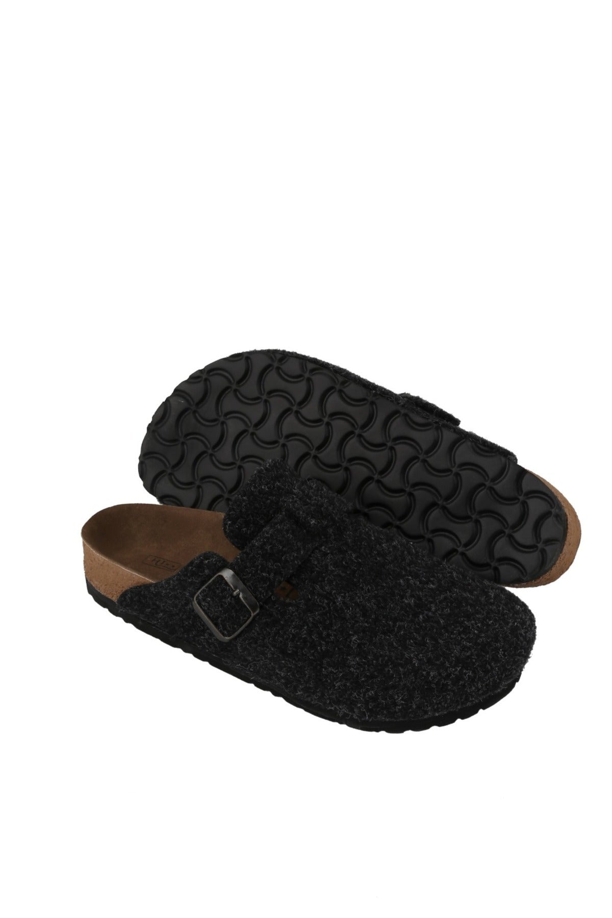 Ithal Unisex Kışlık Önü Kapalı Keçeli Günlük Sabo Ev Terliği Lacivert