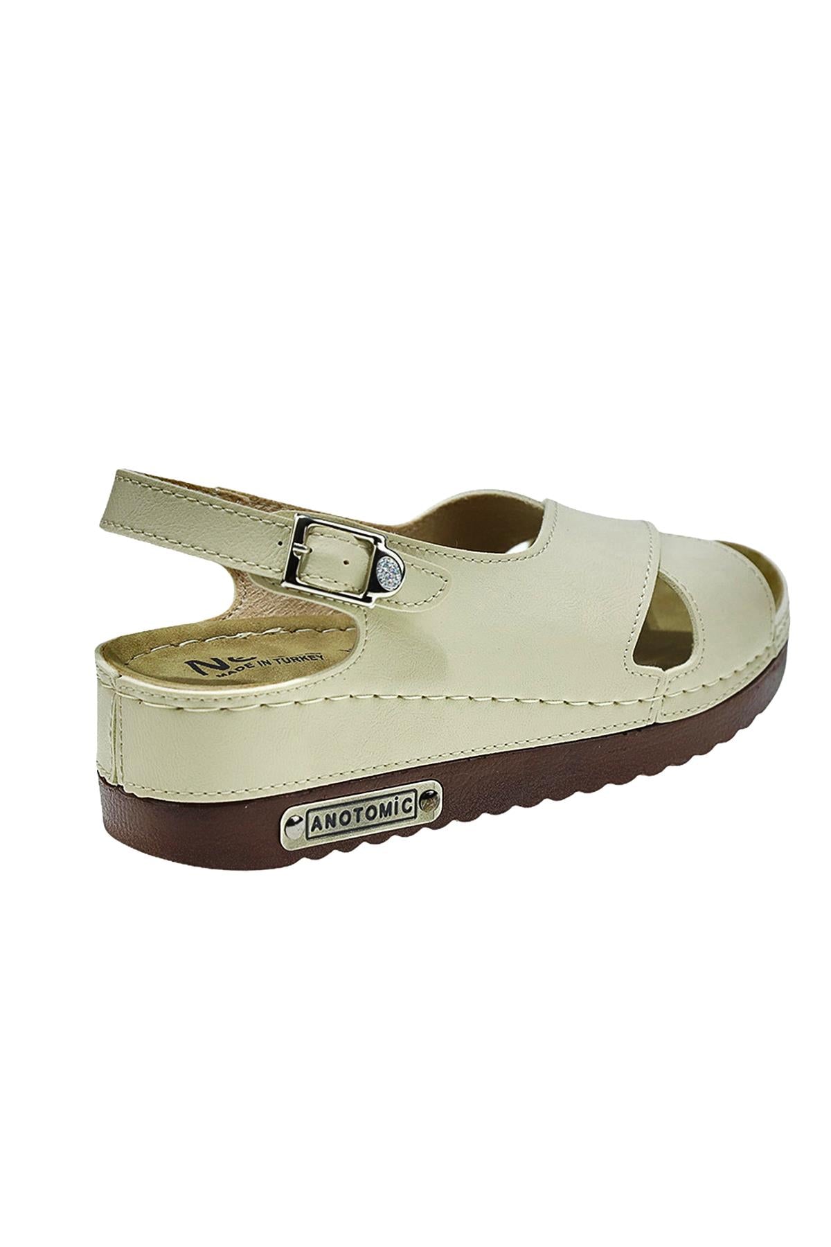 Utari Kadın Ortopedik Şık Konfor Modeli Anatomik Taban Topuklu Günlük Outdoor Sandalet