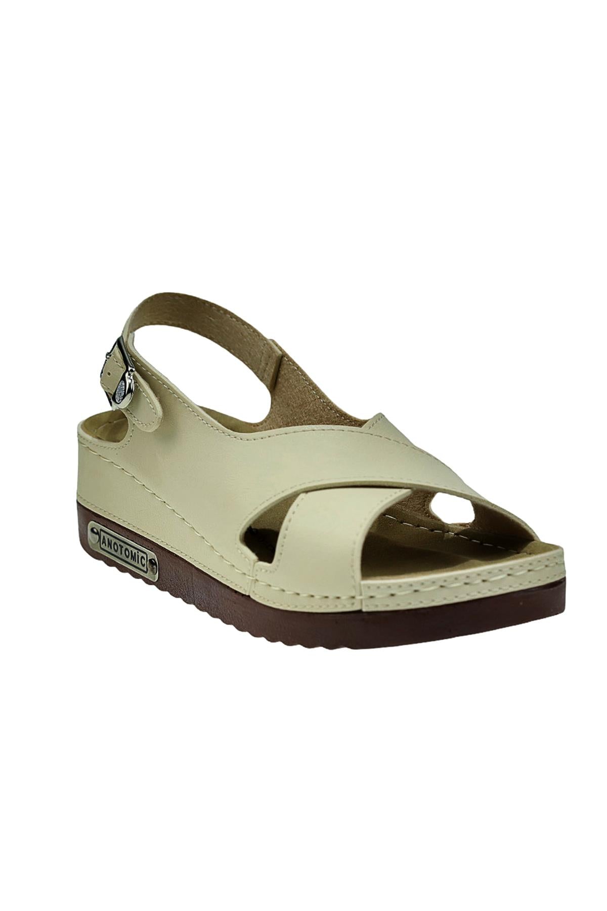 Utari Kadın Ortopedik Şık Konfor Modeli Anatomik Taban Topuklu Günlük Outdoor Sandalet