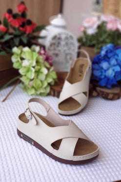 Utari Kadın Ortopedik Şık Konfor Modeli Anatomik Taban Topuklu Günlük Outdoor Sandalet