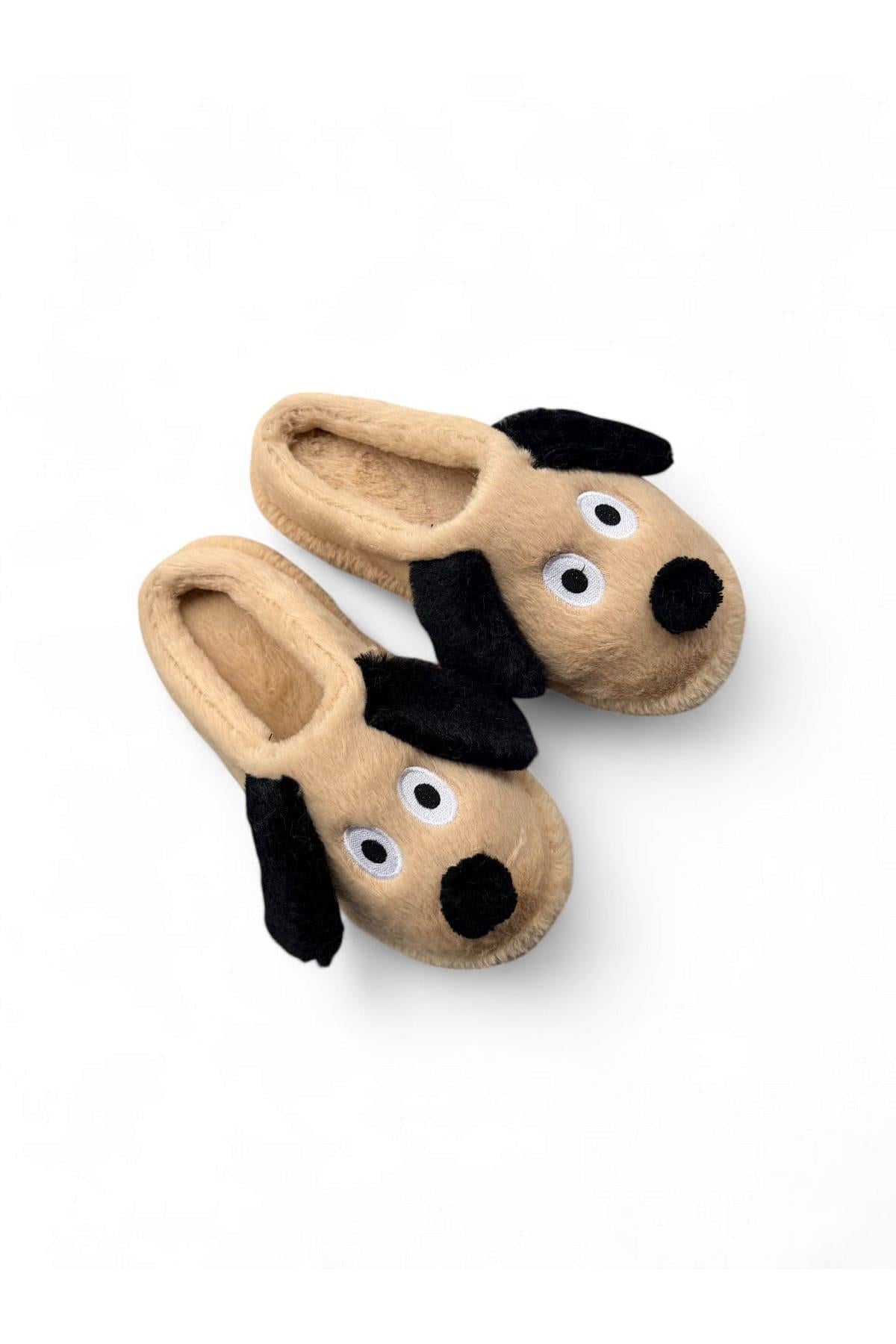 Konfor Sevimli Köpek Figürlü Peluş Panduf Ünisex Hayvanlı Panduf