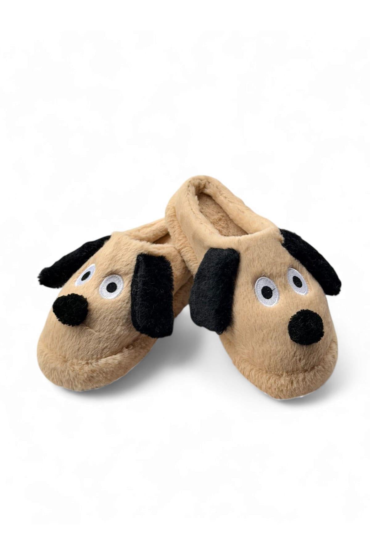 Konfor Sevimli Köpek Figürlü Peluş Panduf Ünisex Hayvanlı Panduf