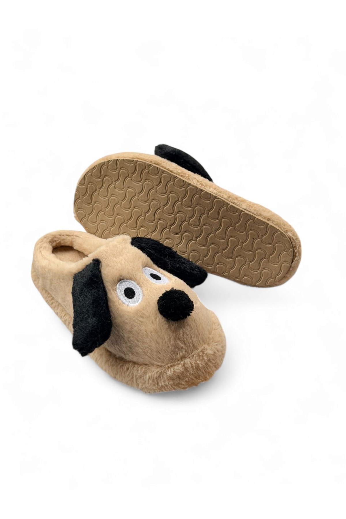 Konfor Sevimli Köpek Figürlü Peluş Panduf Ünisex Hayvanlı Panduf