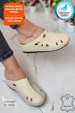 Lisa Kadın Sabo Medikal Doktor Hemşire Hastane Tam Ortopedik Önü Kapalı Ev Dışarı Terlik