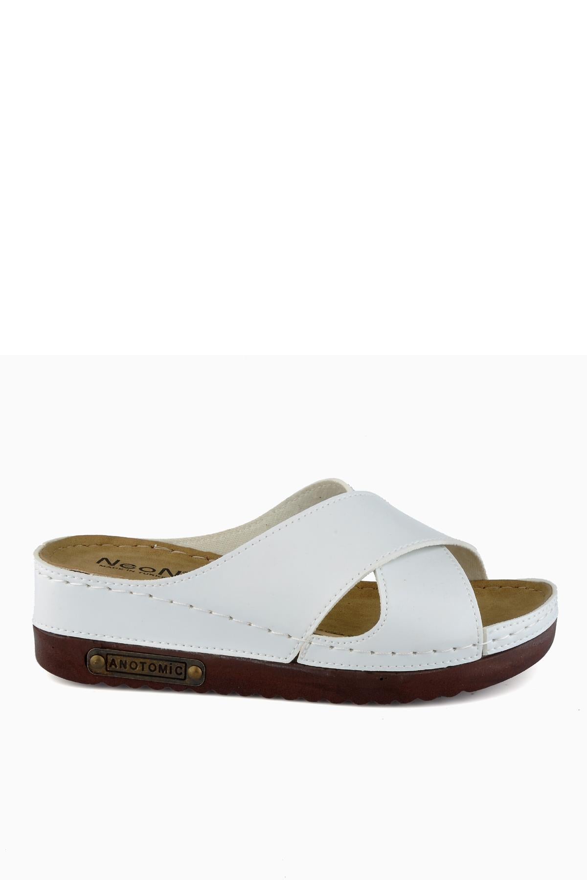 Lina Kadın Anatomik Ortopedik Konfor Modeli Terlik Hafif Şık Topuklu Günlük Dışarı Ev İçi Terliği