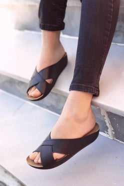 Julya Kadın Günlük Şık Konforlu Ortopedik Taban Genç Anne Misafir Dışarı Ev Terliği