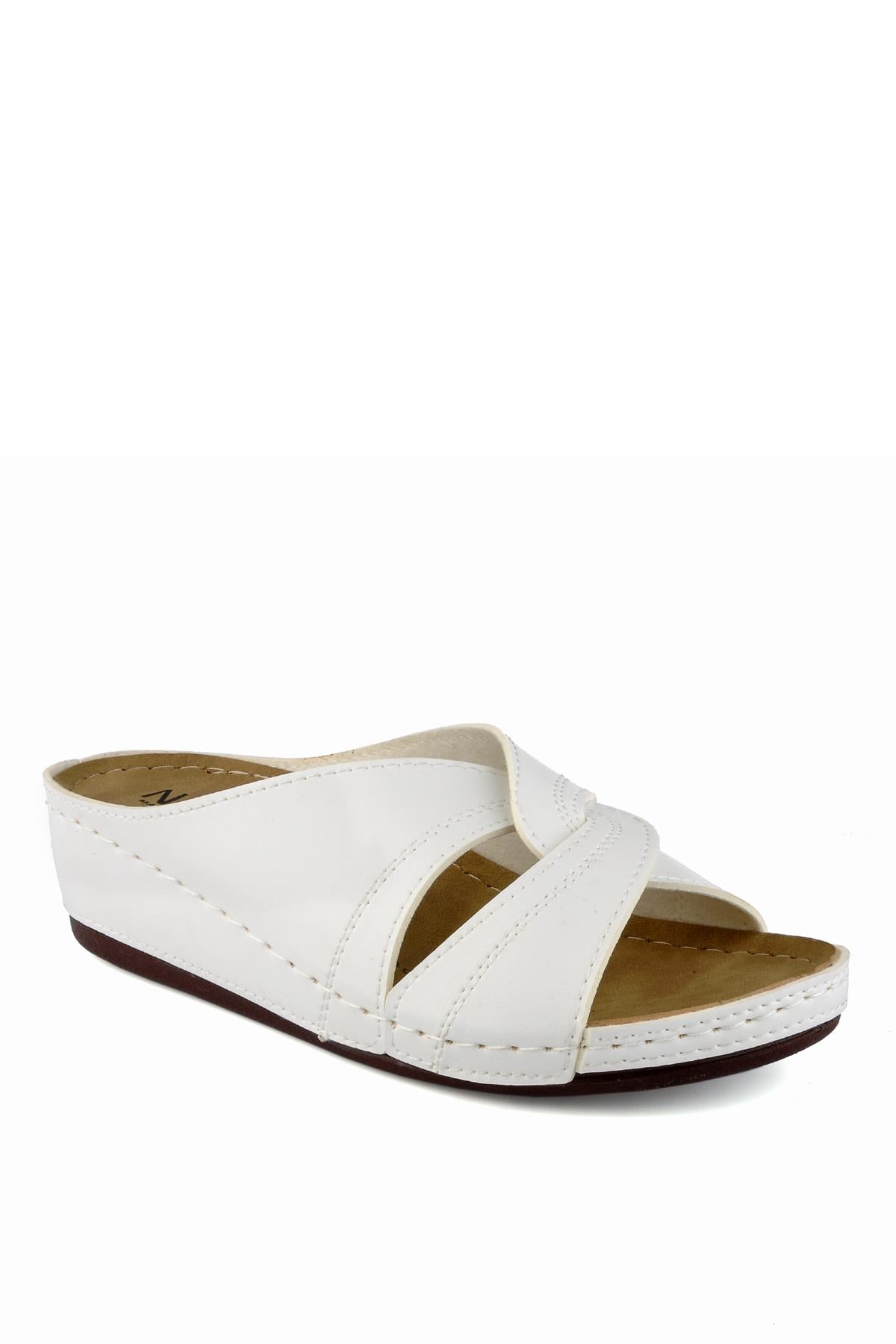 Putu Kadın Çapraz Konfor Modeli Günlük Ortopedik Terlik Anne Orta Yaş Genç Ev &amp; Dışarı Terliği