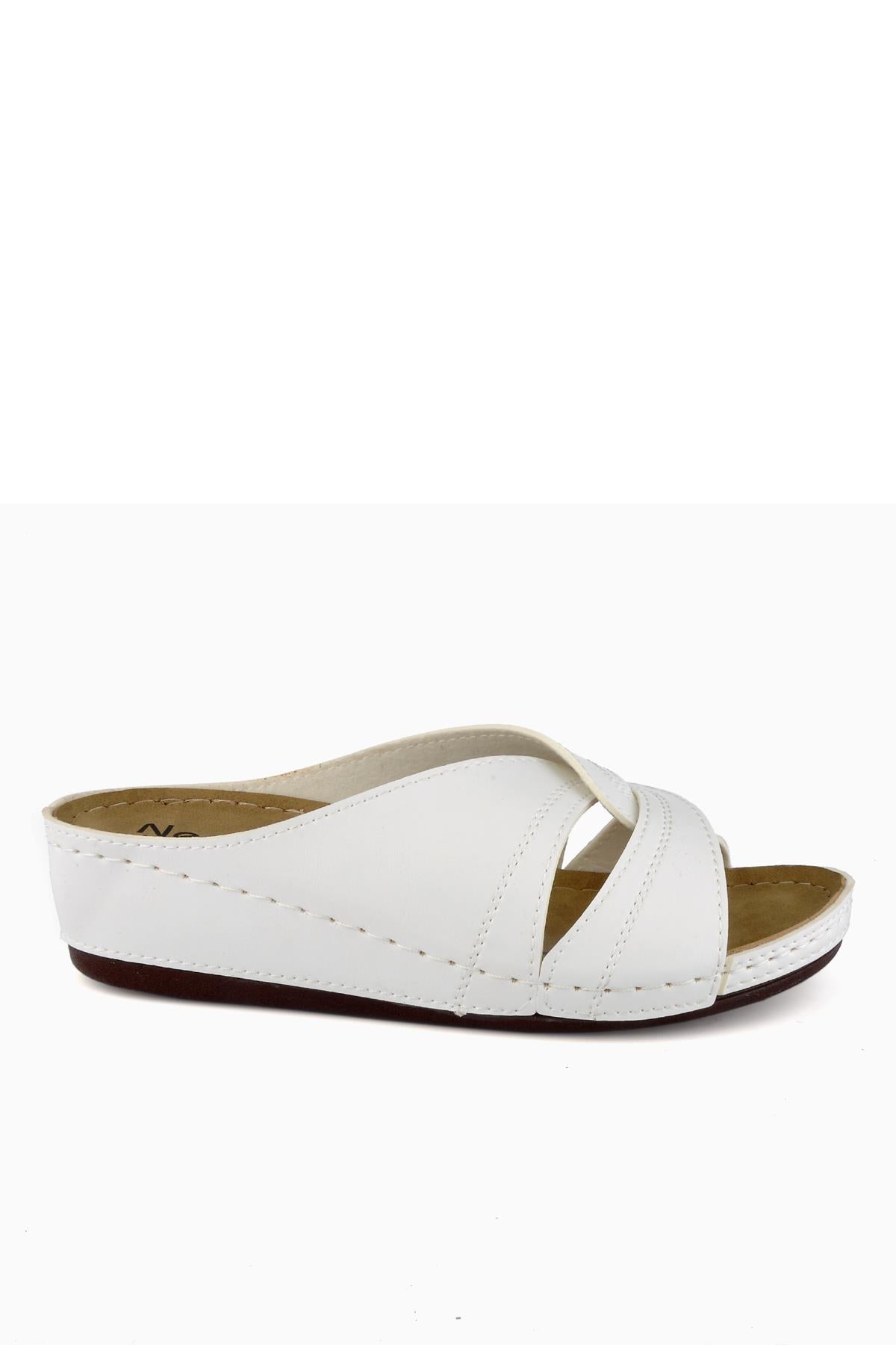 Putu Kadın Çapraz Konfor Modeli Günlük Ortopedik Terlik Anne Orta Yaş Genç Ev &amp; Dışarı Terliği