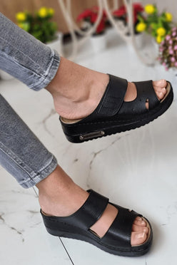 Hana Kadın Günlük Şık Konforlu Terlik Anatomik Ortopedik Taban Anne Dışarı Ev Terliği