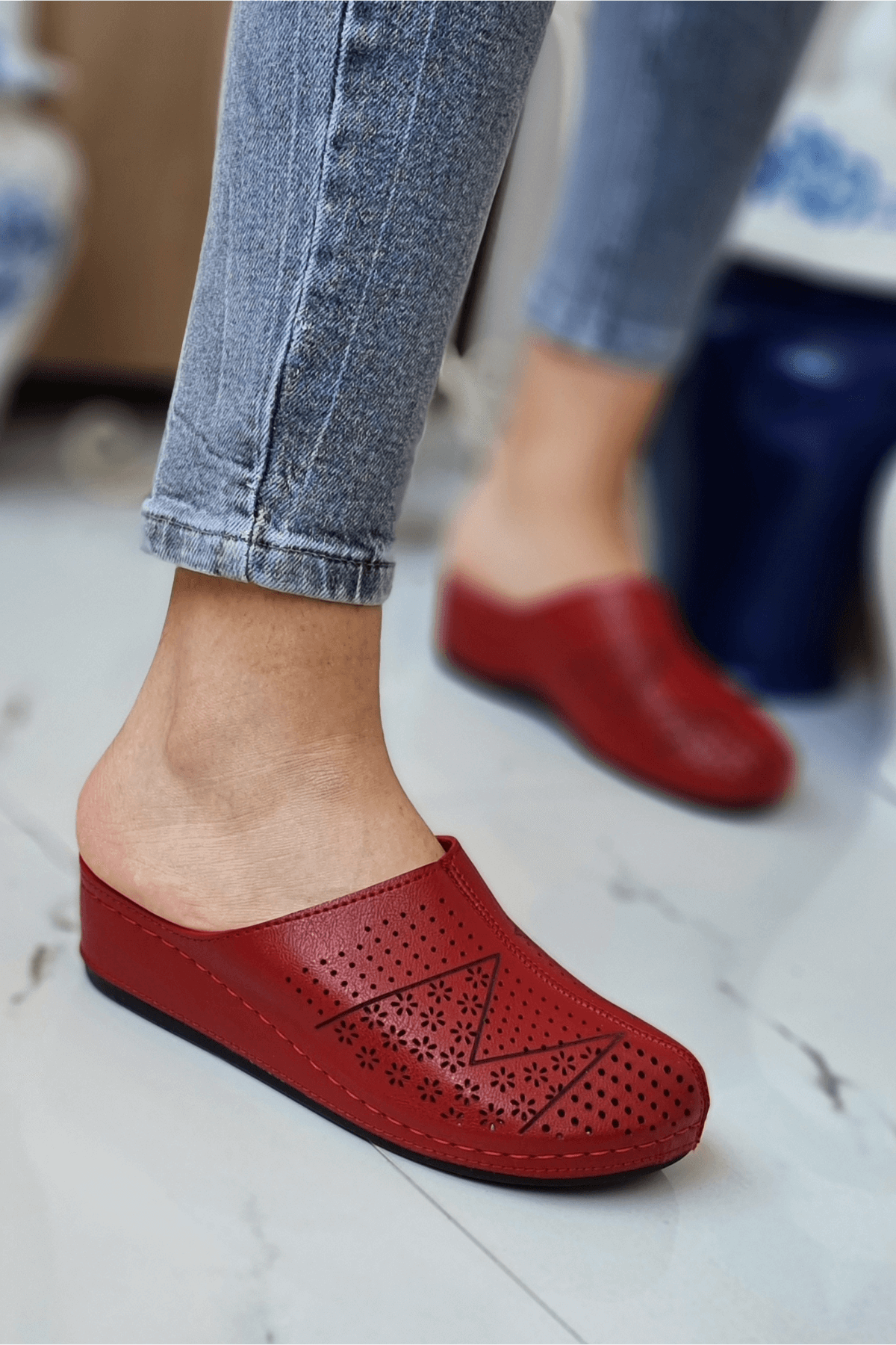 Liza Kadın Sabo Medikal Doktor Hemşire Hastane Tam Ortopedik Önü Kapalı Ev Dışarı Terlik