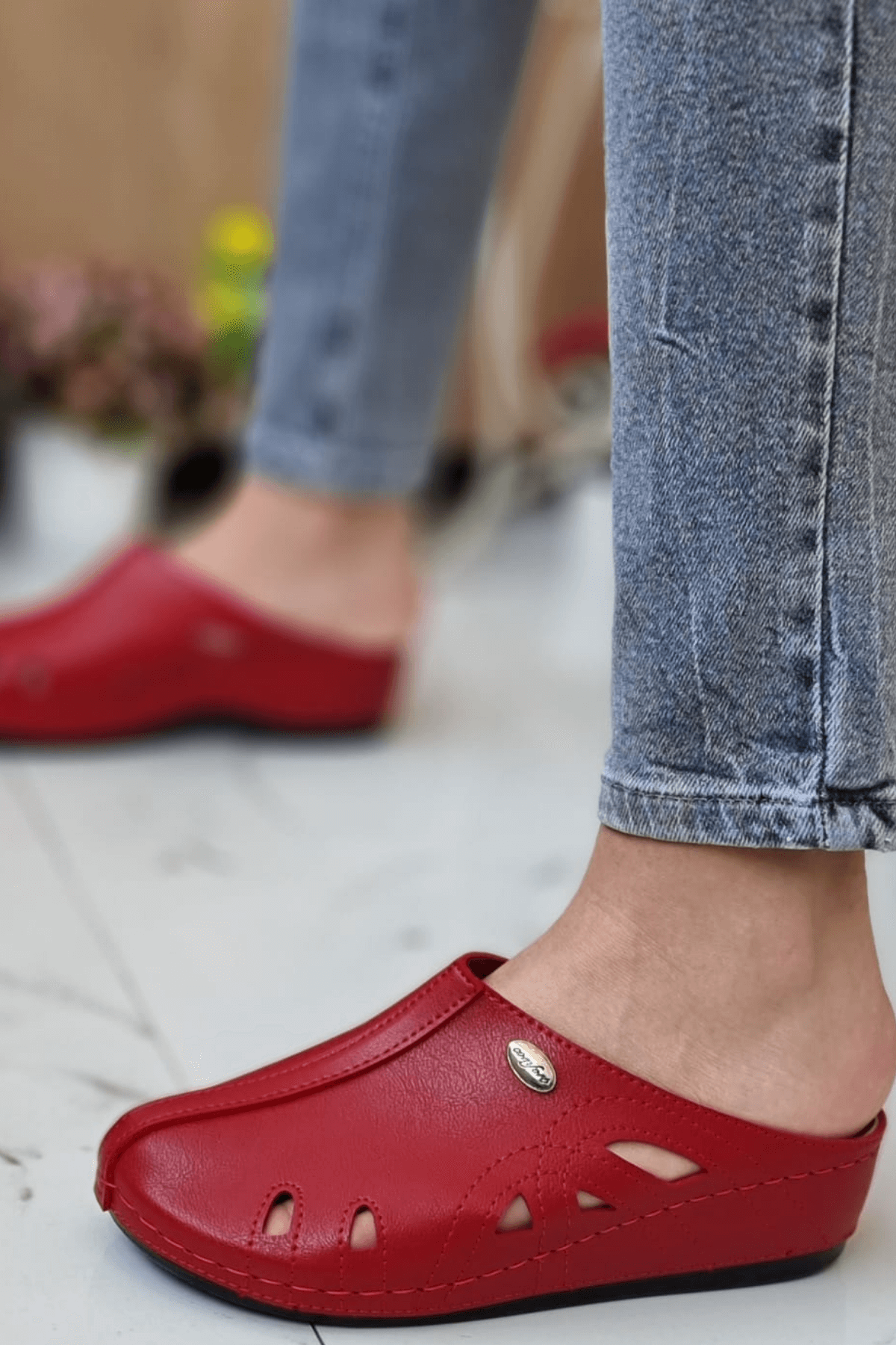 Lisa Kadın Sabo Medikal Doktor Hemşire Hastane Tam Ortopedik Önü Kapalı Ev Dışarı Terlik