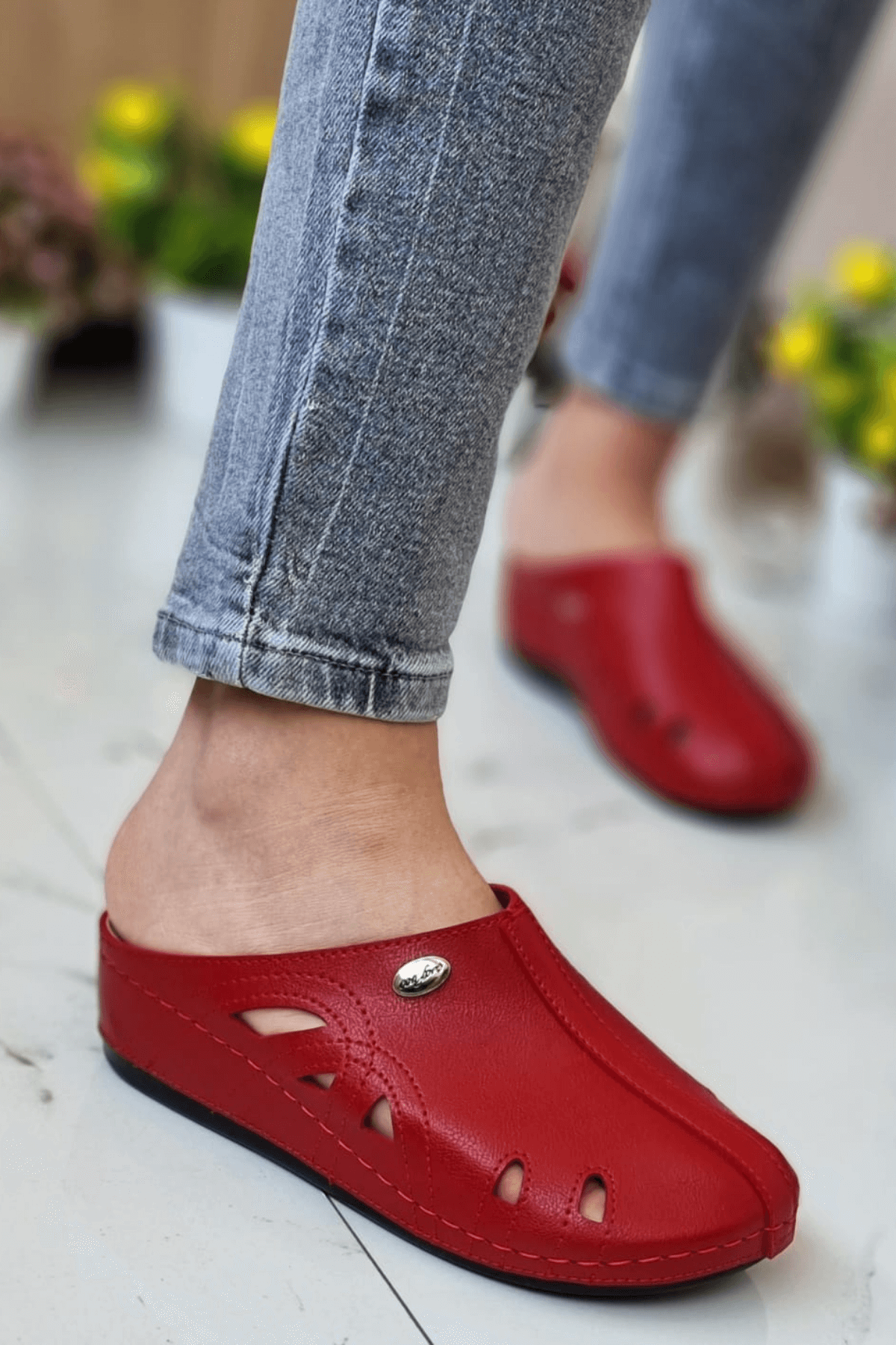 Lisa Kadın Sabo Medikal Doktor Hemşire Hastane Tam Ortopedik Önü Kapalı Ev Dışarı Terlik