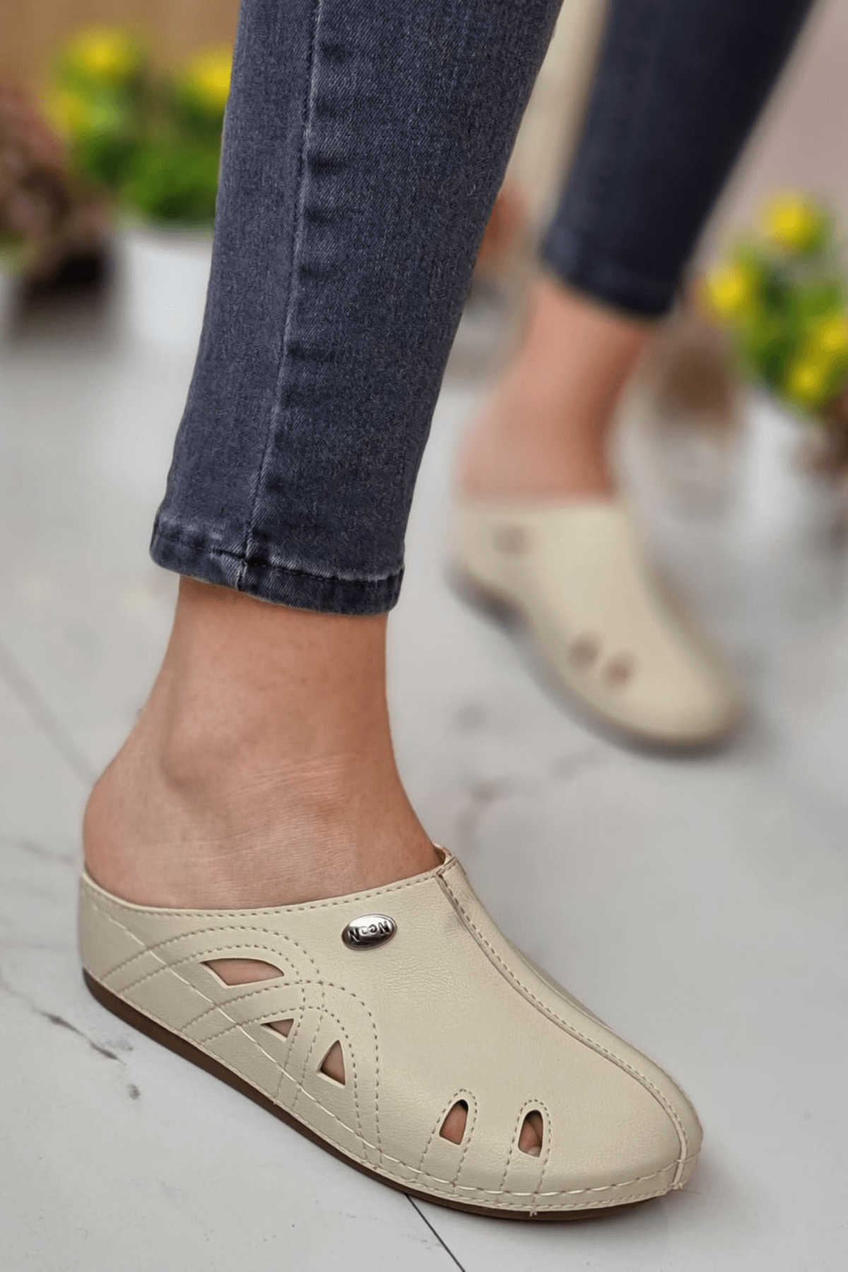 Lisa Kadın Sabo Medikal Doktor Hemşire Hastane Tam Ortopedik Önü Kapalı Ev Dışarı Terlik