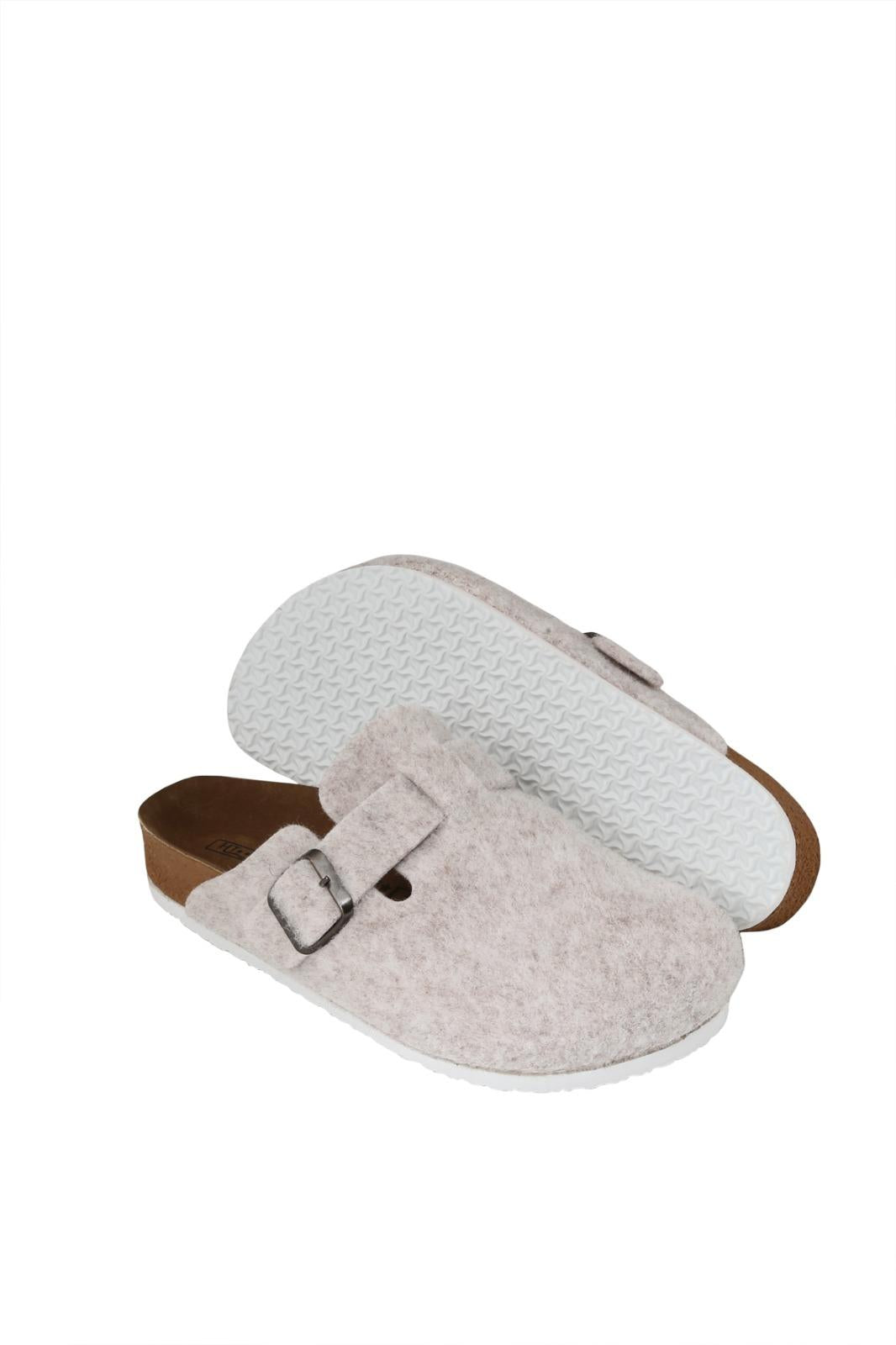 Neon Ayakkabı Unisex Kışlık Önü Kapalı Keçeli Günlük Sabo Ev Terliği