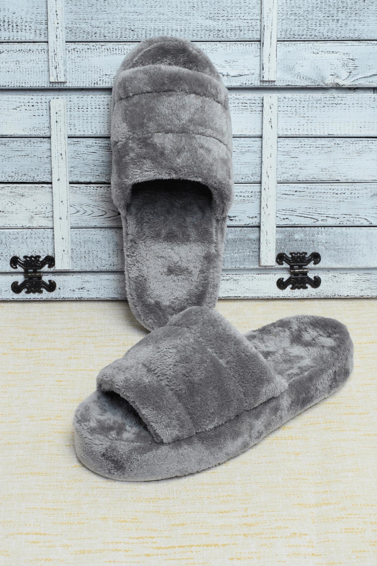 Neon Ayakkabı Unisex Peluş Terlik İthal Velsoft Kumaş Sessiz Eva Taban Misafir Ev Terliği