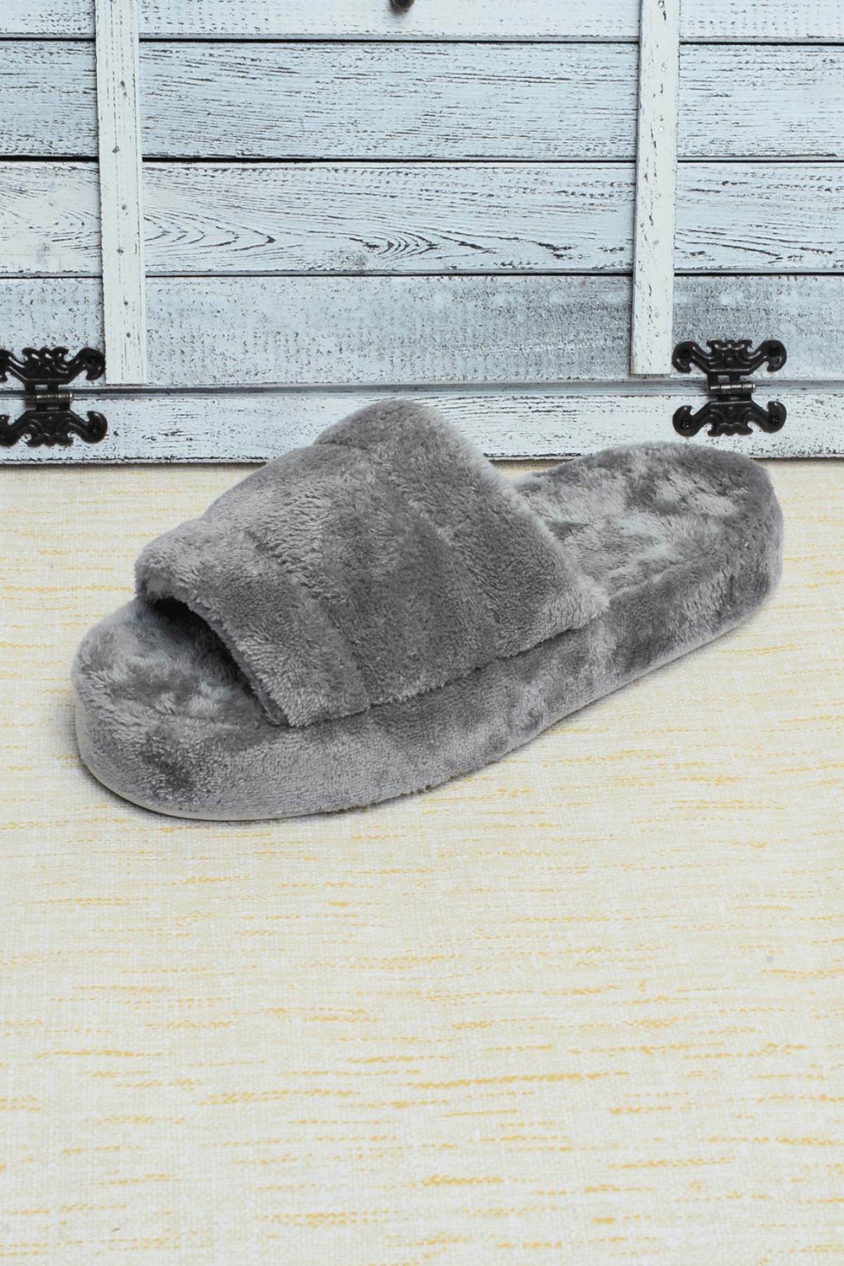 Neon Ayakkabı Unisex Peluş Terlik İthal Velsoft Kumaş Sessiz Eva Taban Misafir Ev Terliği