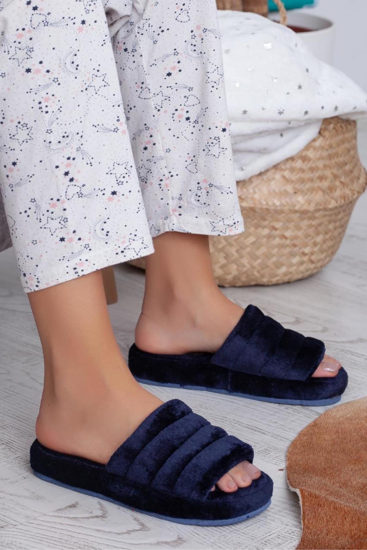 Neon Ayakkabı Unisex Peluş Terlik İthal Velsoft Kumaş Sessiz Eva Taban Misafir Ev Terliği