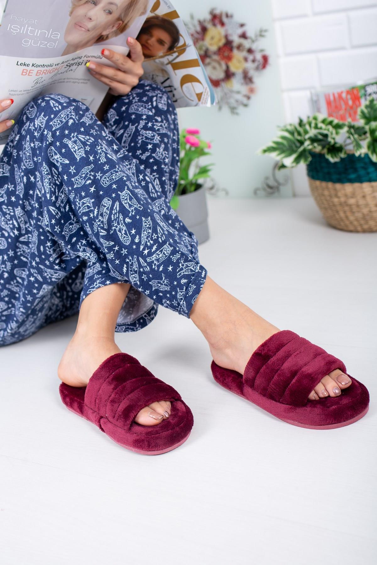 Neon Ayakkabı Unisex Peluş Terlik İthal Velsoft Kumaş Sessiz Eva Taban Misafir Ev Terliği