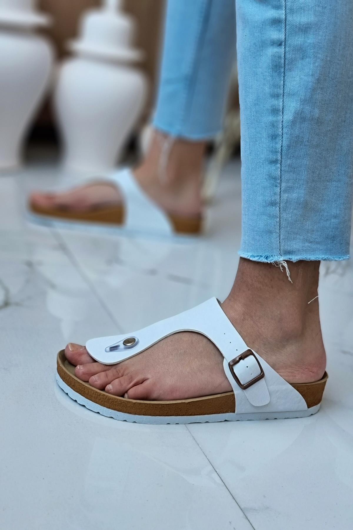 Unisex Ortopedik Taban Şık Konforlu Parmak Arası Sahil Tatil Yazlık Plaj Ev Dışarı Terliği