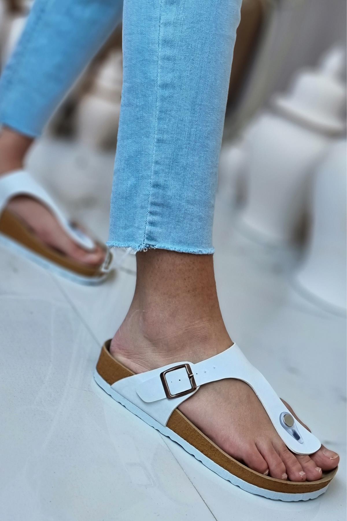 Unisex Ortopedik Taban Şık Konforlu Parmak Arası Sahil Tatil Yazlık Plaj Ev Dışarı Terliği